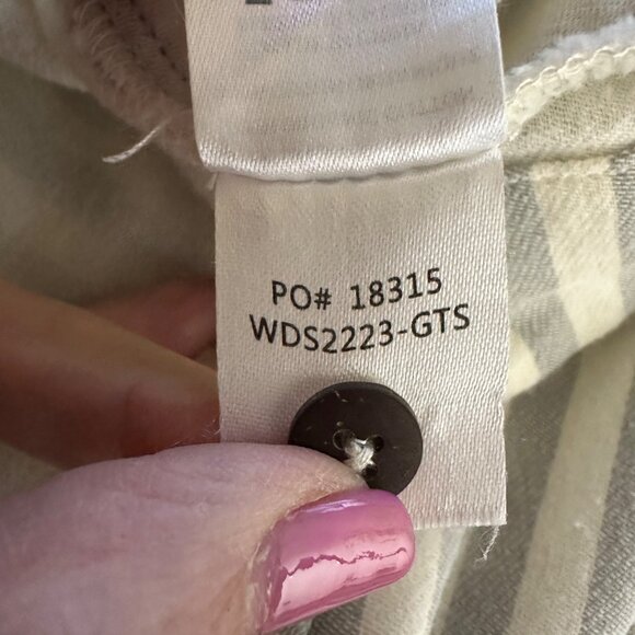 Faherty Tie Strap Organic Cotton Stripe Midi Dress Womens Size S Pockets Capsule - Picture 7 of 8